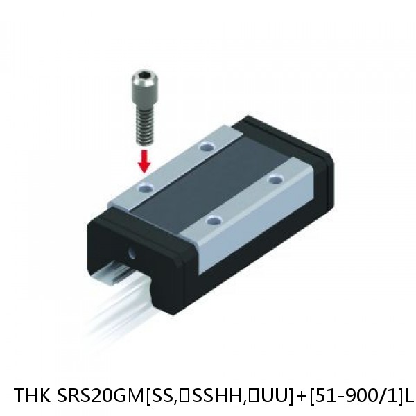 SRS20GM[SS,​SSHH,​UU]+[51-900/1]L[H,​P]M THK Miniature Linear Guide Full Ball SRS-G Accuracy and Preload Selectable