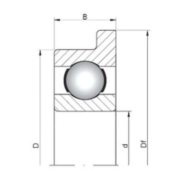 2,5 mm x 8 mm x 2,8 mm  ISO FL60/2,5 deep groove ball bearings #1 image